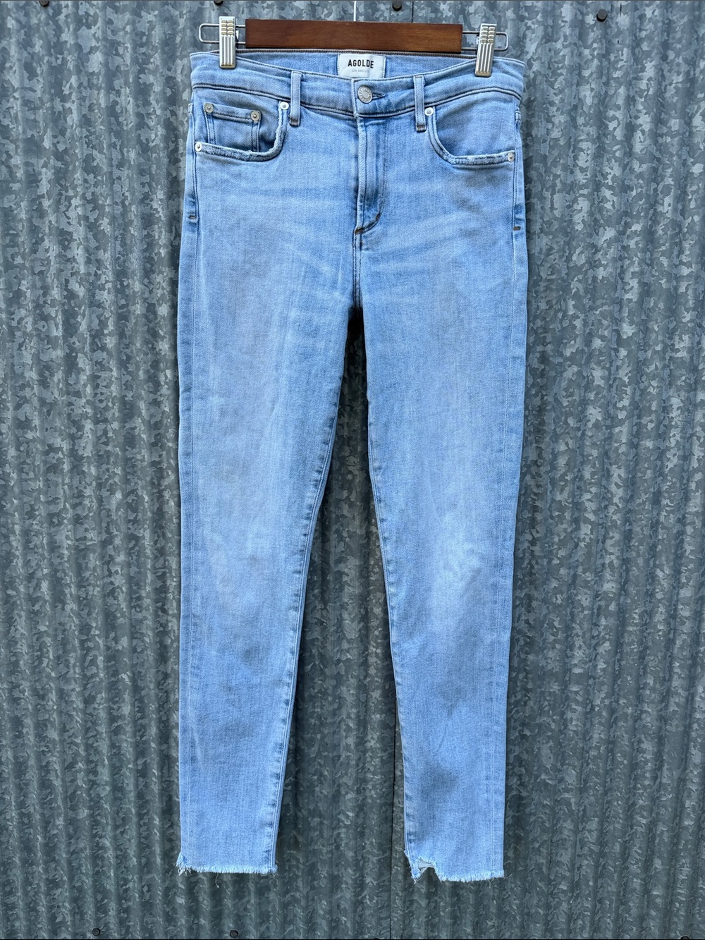 Agolde Sophie Light Wash High-Rise Skinny Jeans